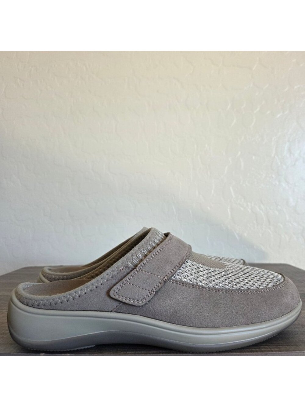 Orthofeet Louise 732 Stretch Mules Taupe Size Women's 9 Orthopedic Slip-On Shoes